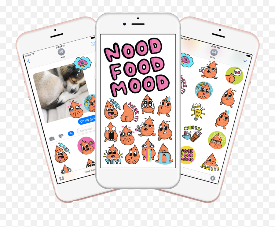 Nood Food Mood On Behance - Iphone Emoji,Gasp Emoji Transparent