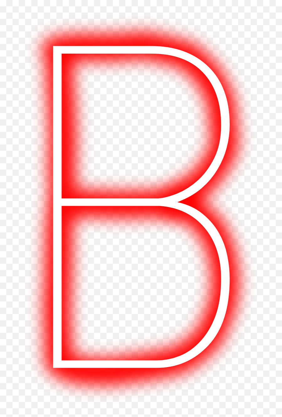Neon B Red Myedit Newedit Sticker - Vertical Emoji,Red B Emoji Meme