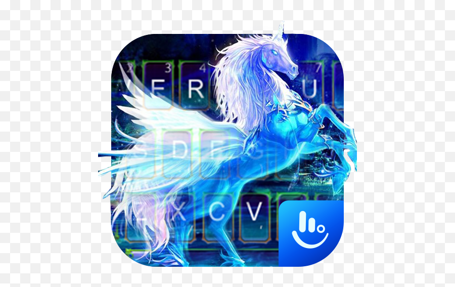 Keyboard Theme 6 - Galaxy Wallpaper Unicorns Emoji,Unicorn Emoticons