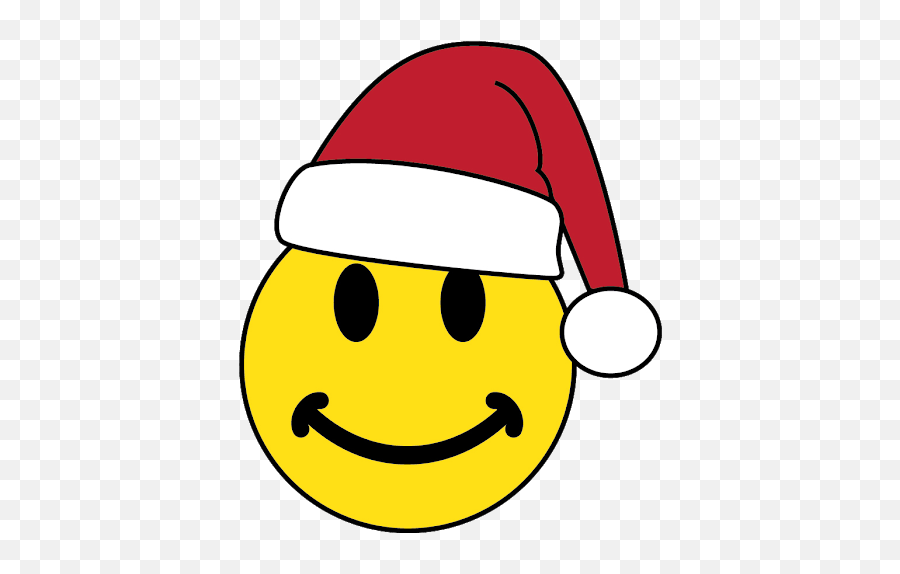 Christmas 14 - Smiley Face With Santa Hat Clip Art Emoji,Santa Emoticon