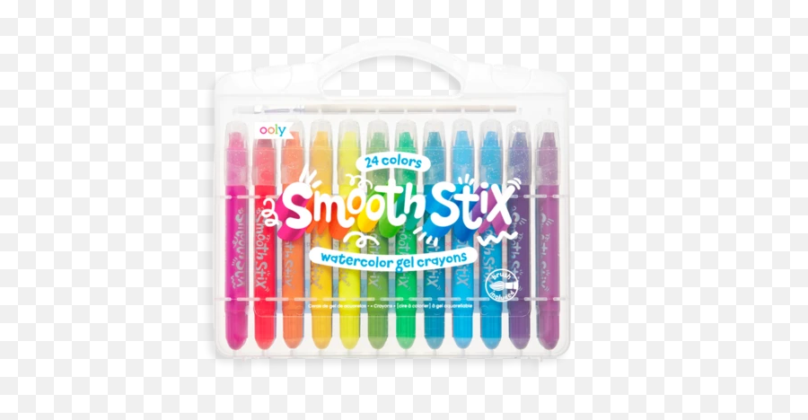 Scented - Ooly Smooth Stix Watercolor Gel Crayons Emoji,Peapod Emoji