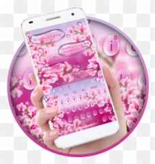 Beautiful Pink Water Droplet Sms - Mobile Phone Emoji
