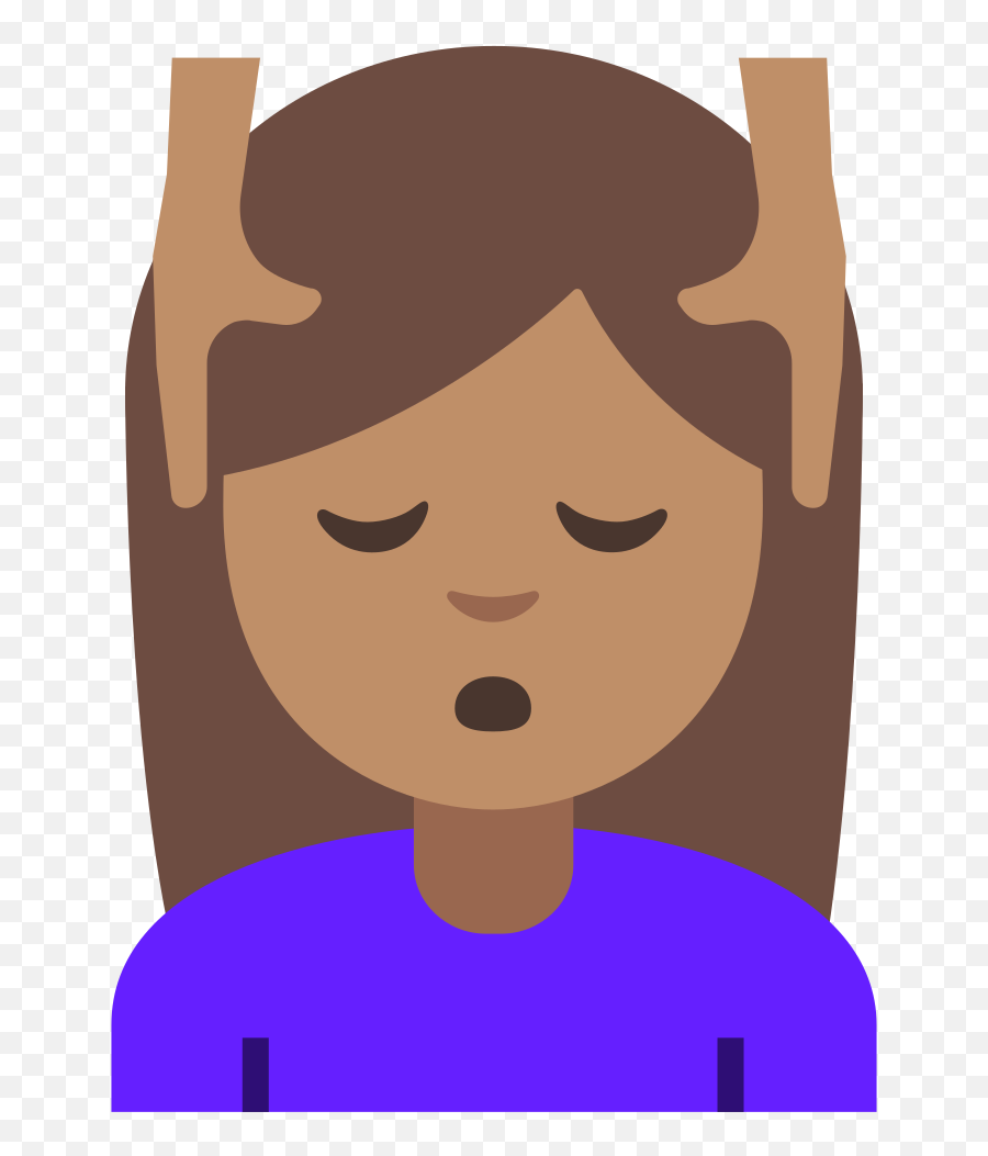 Emoji U1f486 1f3fd - Illustration,Head Massage Emoji
