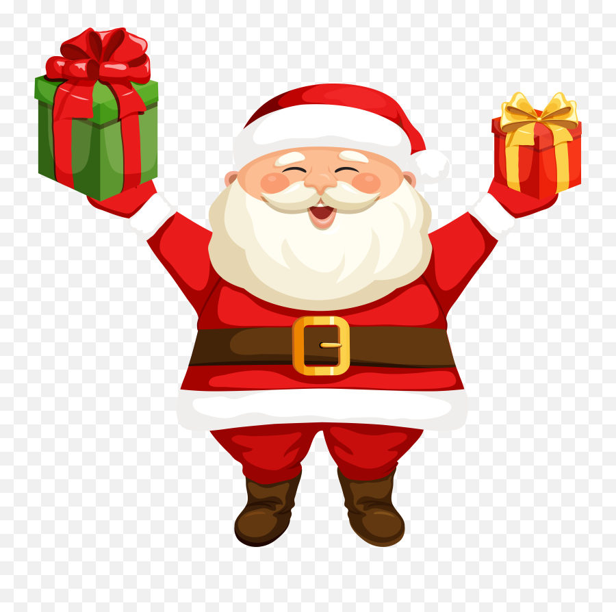 Santa Claus Vector Clipart - Santa Claus Gif Png Emoji,Santa Emoticon Facebook