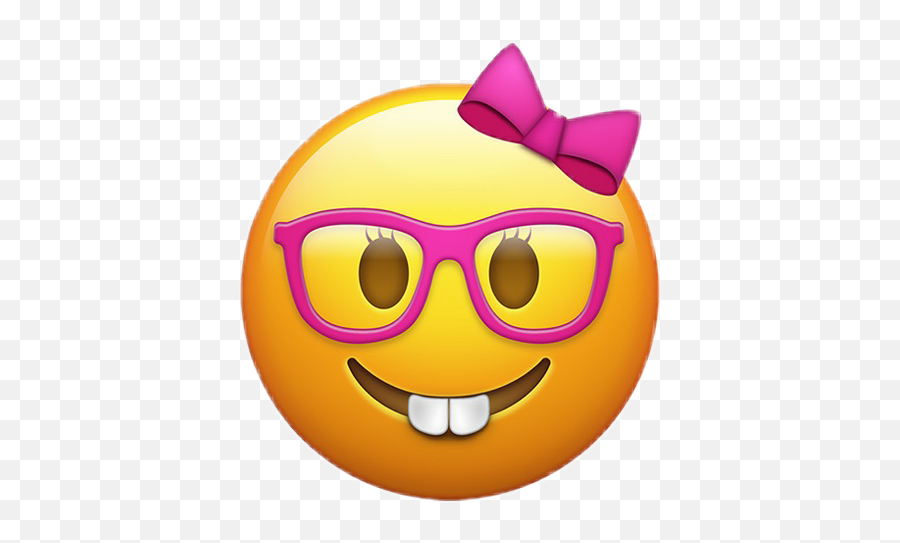 Emoji Iphonemoji Nerd Beautiful - Girl Nerd Emoji,Beautiful Emoji