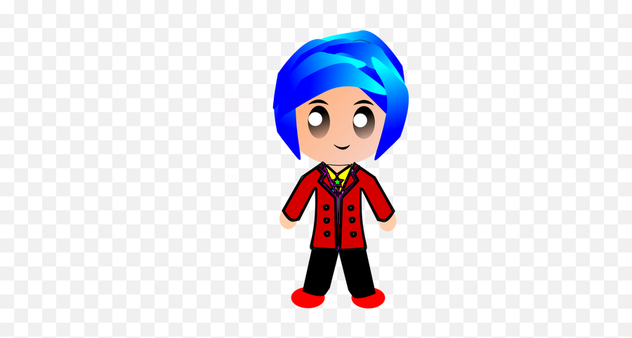 Kid With Blue Hair - Mavi Saçl Çocuk Emoji,Desk Girl Emoji
