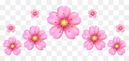 Crown Emoji Flower Cherry Emojicrown - Transparent Background Flowers