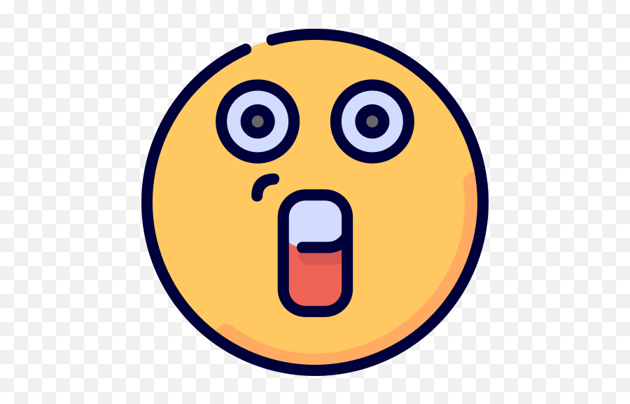 Surprised - Circle Emoji,Stunned Emoji