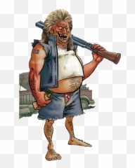 Hillbilly Redneck Hunting Hunters - Cartoon Emoji,Mullet Emoji