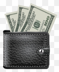 Black Wallet With Money PNG Image clip wallet - Png Emoji