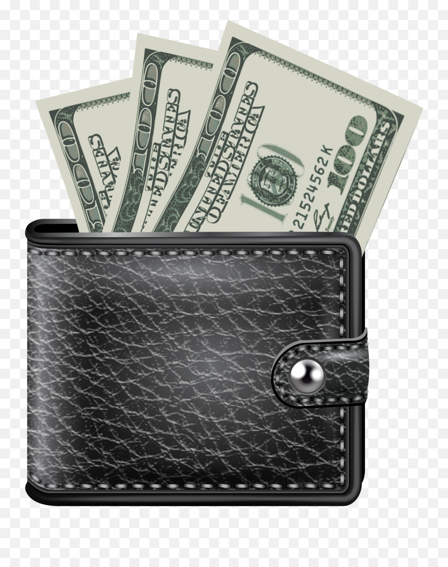 Black Wallet With Money Png Image Money Clip Wallet Money - Money Wallet Png Emoji,Cash Emoji Png