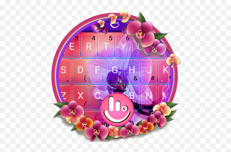 Pink Orchid Flower Garden - Clip Art Emoji,Orchid Emoji