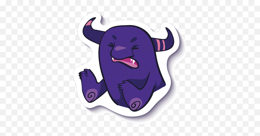 Crazy Purple Monster - Stickers For Imessage By Edb Group Cartoon Emoji,Crazy Tongue Emoji