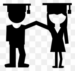 Download Man And Woman Graduates Couple - Woman Graduate Man Woman Graduate Icon Emoji,Man Skull Emoji