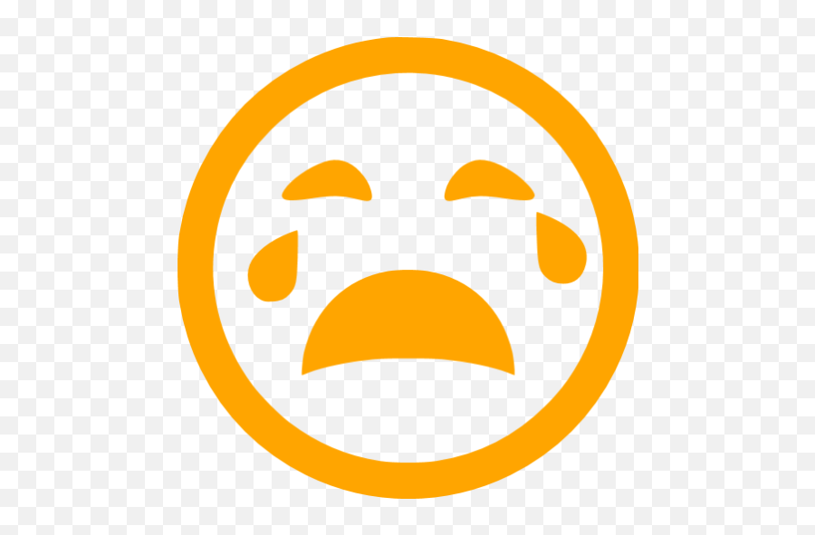 Orange Crying Icon - Free Orange Emoticon Icons Icono Llorar Emoji,Crying Emoticon
