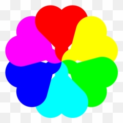 Flower Heart Fully Saturated - Colours Clipart Emoji,Heart Emojis Meaning