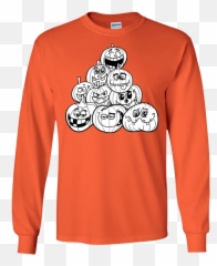 Pumpkin Emoji Triangle T Shirt,Emoji Long Sleeve Shirt