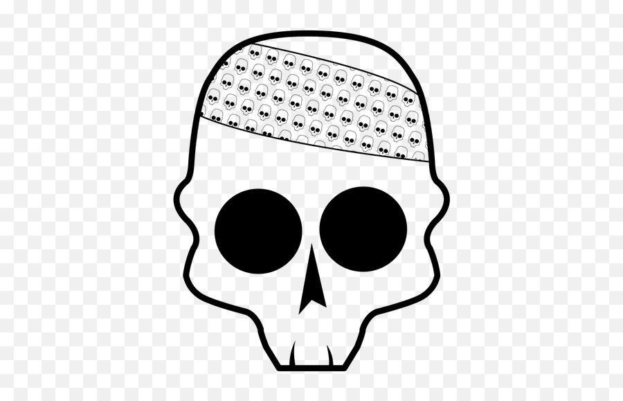 Skull With Bandana - Skull With Bandana Psd Emoji,Skull Gun Knife Emoji
