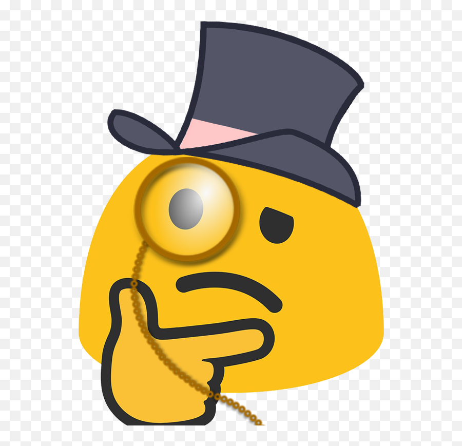 Sir Thinking - Top Hat Thinking Emoji,Thinking Emojis