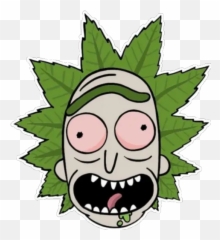 Weed Cartoons Stickers For Whatsapp - Smoke Weed Rick And Morty Emoji,Weed Plant Emoji