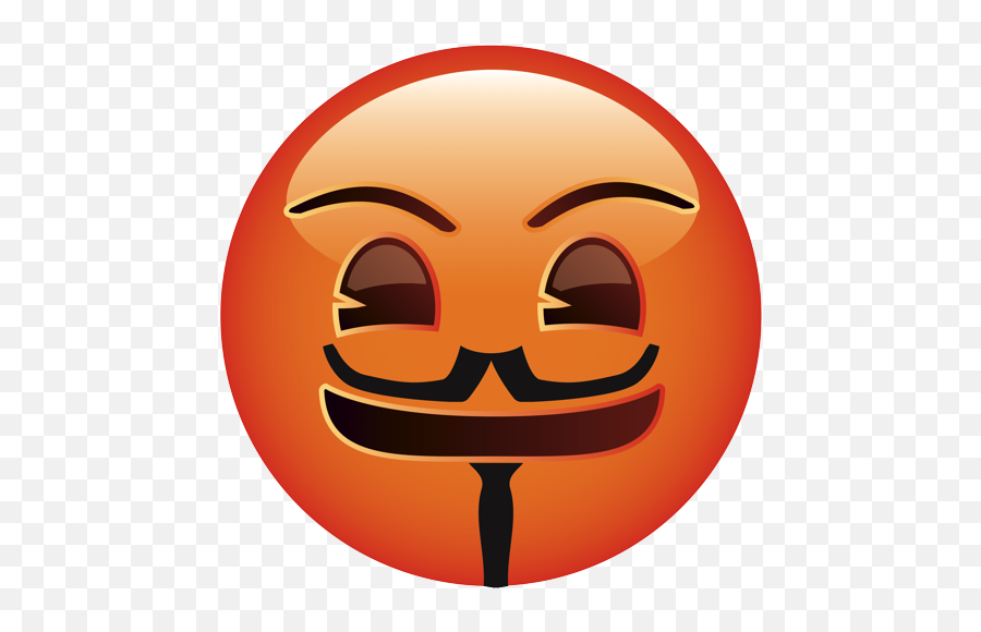 Guy Fawkes Variant Orange - Illustration Emoji,Guy Fawkes Emoji