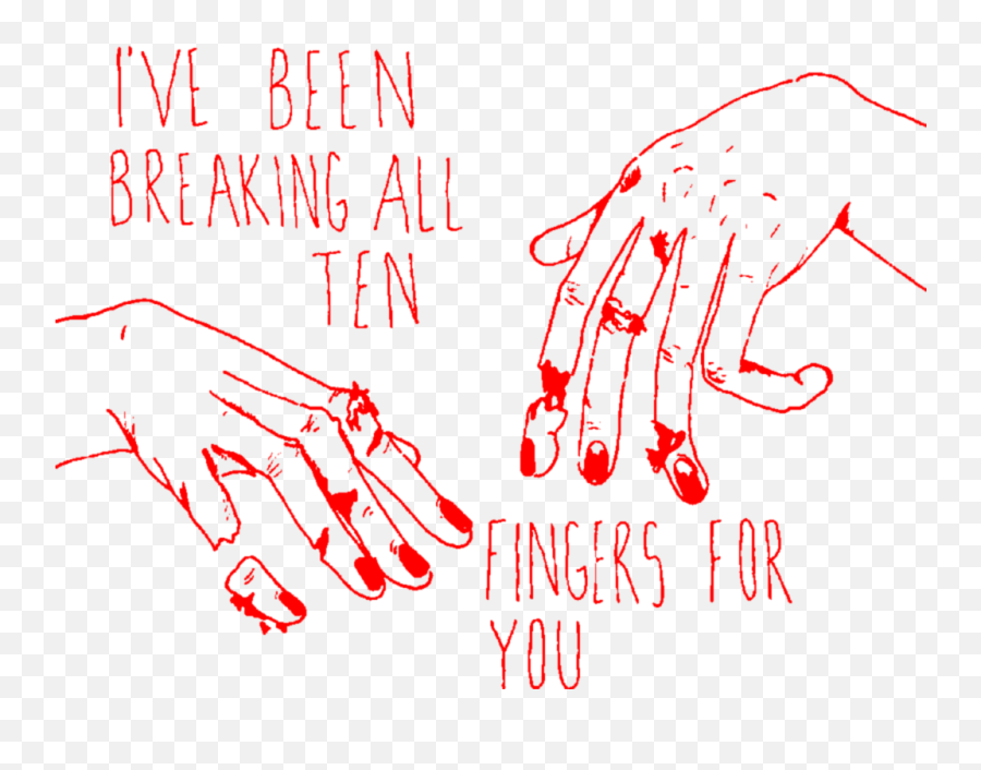 Aesthetic Blood Gore Hand Hands - Gore Aesthetic Emoji,Blood Sign Emoji