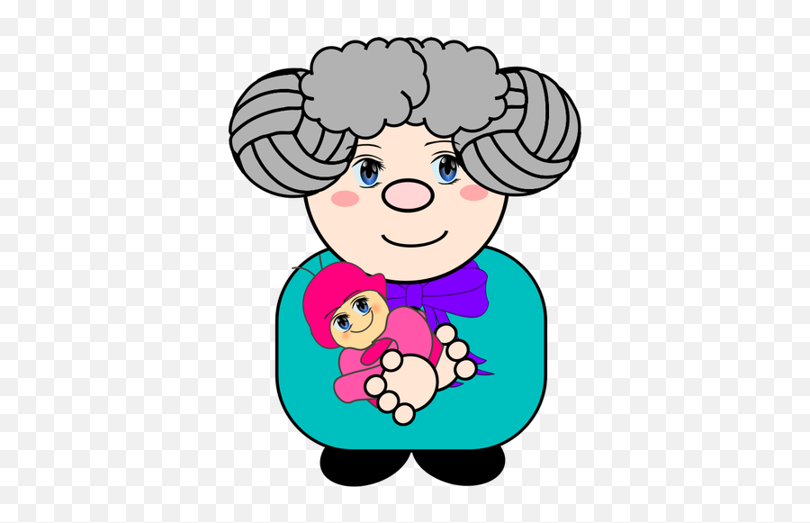 Grandmother With Baby - Grandmother And Baby Clipart Emoji,Baby Crawling Emoji