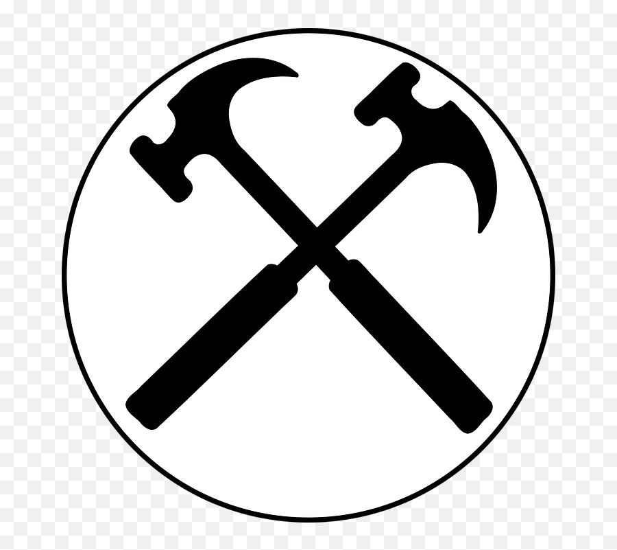 Crossed Hammers Tools Hammer - Crossed Hammers Emoji,Crossed Hammers Emoji