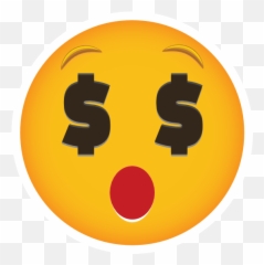 Phone Emoji Sticker Money Eyes Wow -