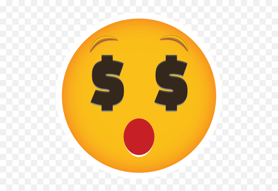 Phone Emoji Sticker Money Eyes Wow - Wow Money,Star Eyes Emoji