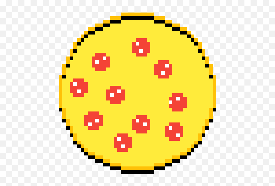 Pixilart - Pizza That Is A Pepperoni By Anonymous Pixel Art Emoji,Pizza Emoticon