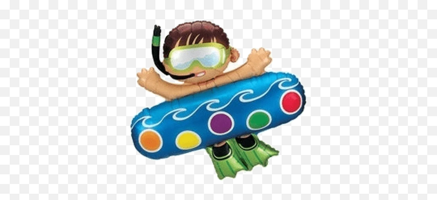 Swimming Pool Party Snorkel Boy 40 Balloon - Snorkeling Balloon Emoji,Snorkel Emoji