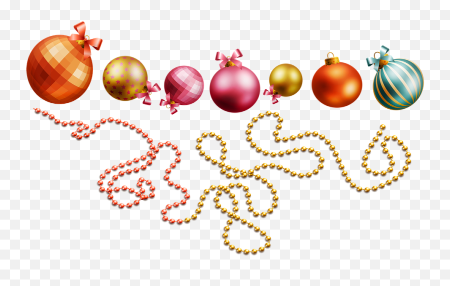 Christmas Ornaments Beads Balls - Karácsonyi Dísz Png Emoji,Emoji Christmas Ornaments