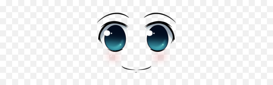 Blue Anime Eyes Makeup - Roblox Smiley Emoji,Emoticon Dress