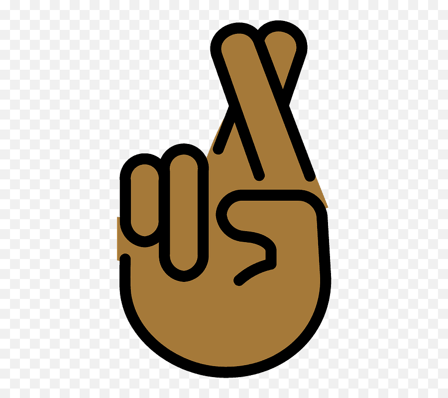 Crossed Fingers Emoji Clipart Free Download Transparent - Black Fingers Crossed Emoji,I Love You In Sign Language Emoji