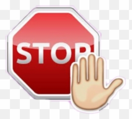 Emoji Stop Mano Señaldetrafico - Sign Board Vector