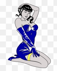 Pin Up Blue - Model Emoji,Pole Dancer Emoji