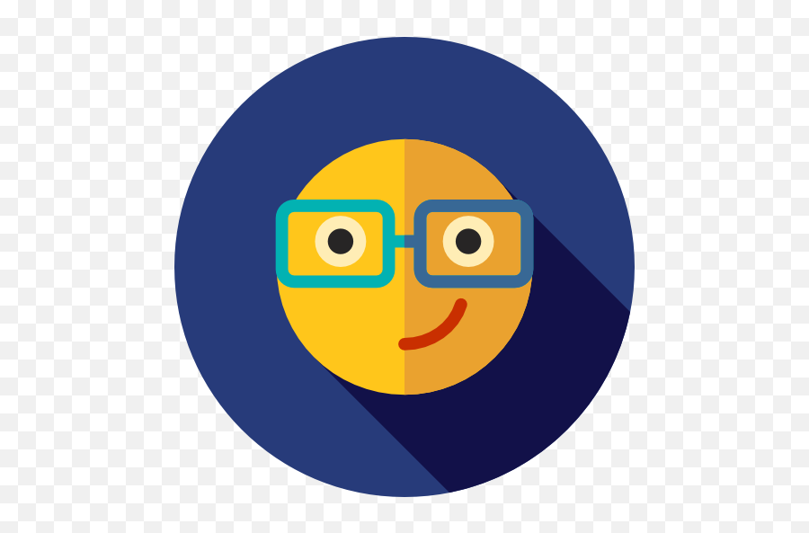 Nerd Emoticons Emoji Smileys Icon - Circle,Nerd Emoji