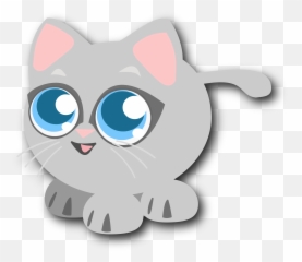Baby Grey Cat Image - Clip Art Emoji