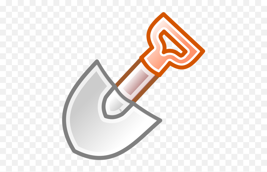 Vector Clip Art Of Shovel With Red Handle Vectors - Clip Art Shovel Emoji,Shovel Emoji