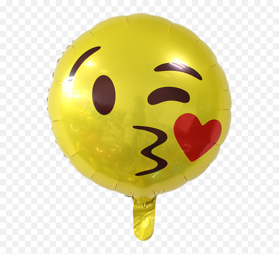 18 Inch Helium - Balão Metalizado Emoticon Beijinho Emoji,Emoji Balloon Arch