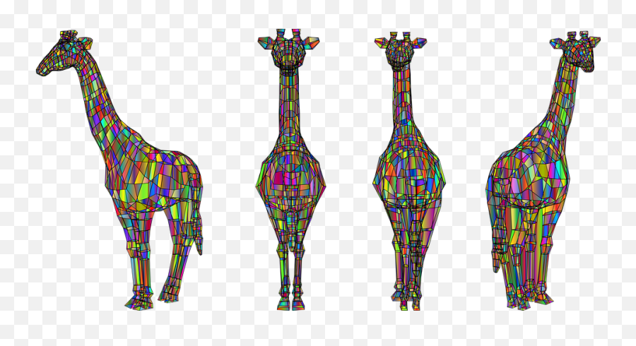Giraffe Geometric 3d - Giraffe Emoji,Double Syringe Emoji