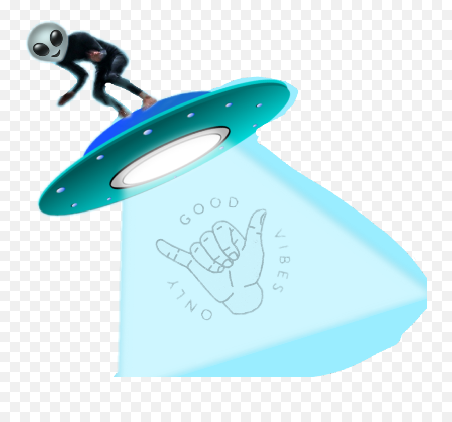 Aliens Aliensurfing Hangten Space Ufo Surf Ftestickers - Hand Emoji,Hang Ten Emoji