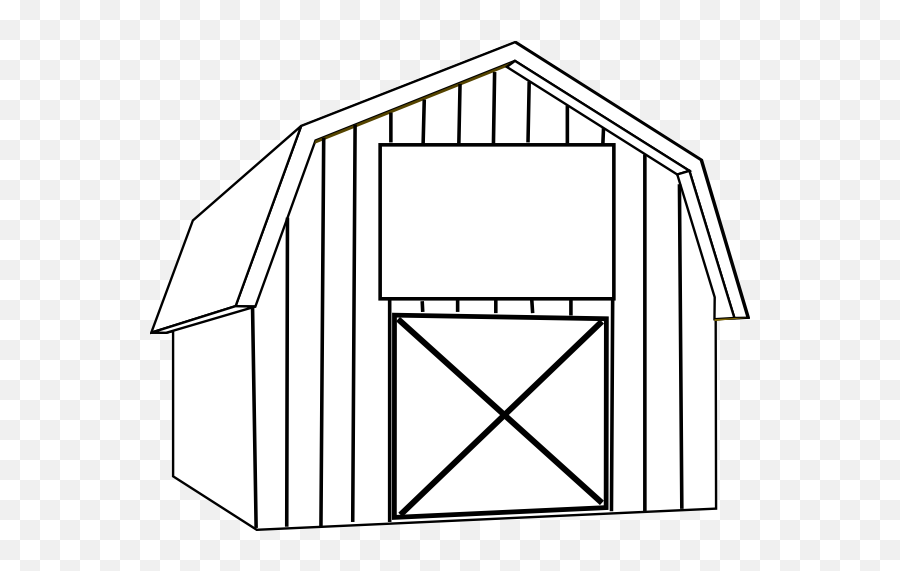 Black White Barn Clip Art Danaspai Top 3 - Clipartix Stable Black And White Emoji,Barn Emoji