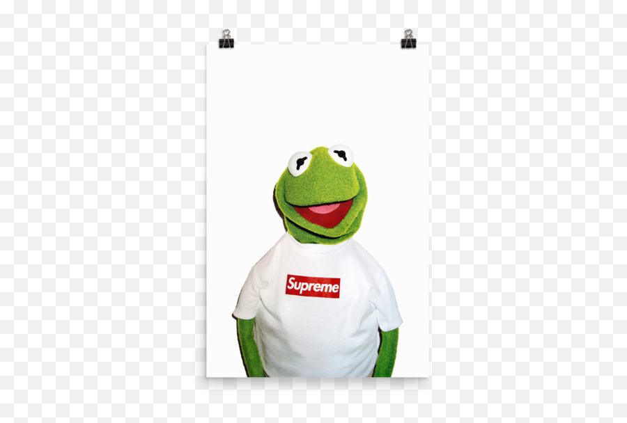 Transparent Supreme Kermit The Frog - Kermit The Frog Supreme Poster Emoji,Frog Drinking Tea Emoji