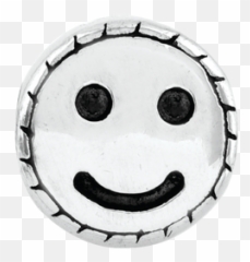 Smiley Face Kids Bead 925 Sterling Silver Antique Finish Reflection Beads - Emoji