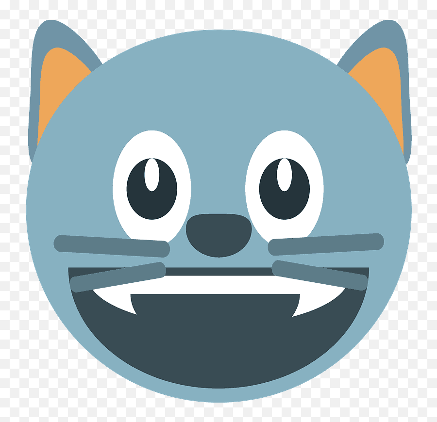 Grinning Cat Emoji Clipart Free Download Transparent Png - Clip Art,Cat Emoji