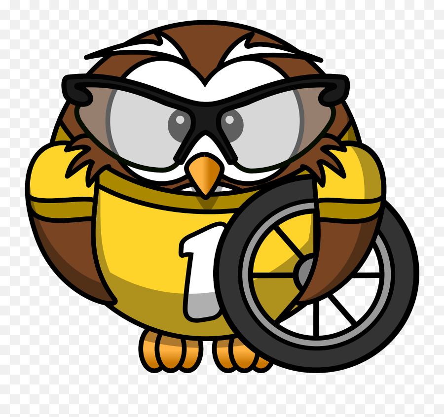 Owl Cyclist Clipart Free Download Transparent Png Creazilla - Coruja De Bicicleta Emoji,Biker Emoji