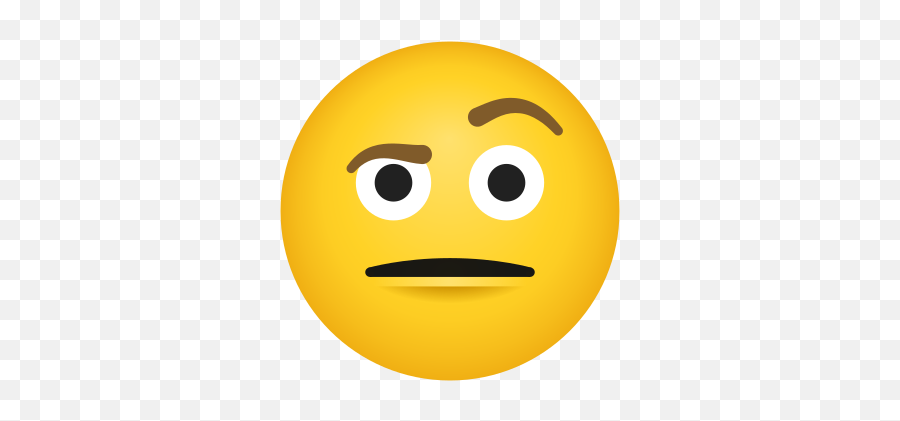 Face With Raised Eyebrow Icona - Happy Emoji,Eyebrow Raise Emoticon