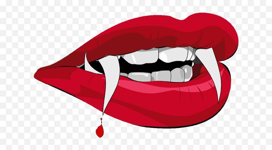 Fang Vampire Tooth Clip Art - Vampire Teeth Clipart Transparent Emoji,Fangs Emoji
